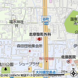 愛媛県松山市谷町53周辺の地図