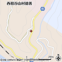 徳島県三好市西祖谷山村徳善120周辺の地図