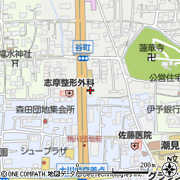 愛媛県松山市谷町50周辺の地図