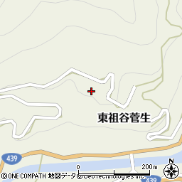 徳島県三好市東祖谷菅生343周辺の地図