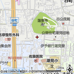 愛媛県松山市谷町37周辺の地図