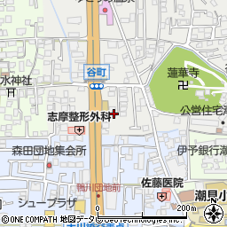 愛媛県松山市谷町47周辺の地図