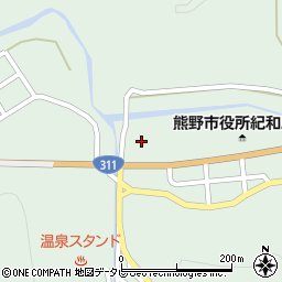 熊野市紀和鉱山資料館周辺の地図