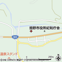 道の駅 熊野 板屋 九郎兵衛の里 お食事処周辺の地図