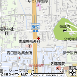 愛媛県松山市谷町49周辺の地図