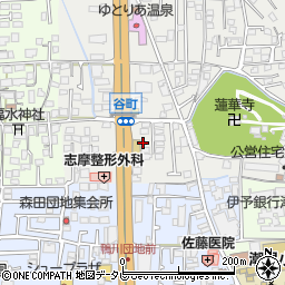 愛媛県松山市谷町44周辺の地図