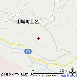 徳島県三好市山城町上名周辺の地図
