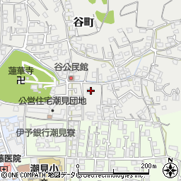 愛媛県松山市谷町17周辺の地図