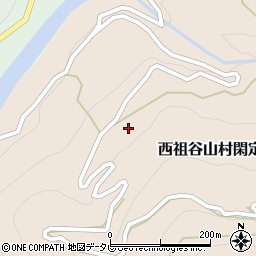 徳島県三好市西祖谷山村閑定周辺の地図