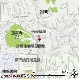 愛媛県松山市谷町26周辺の地図