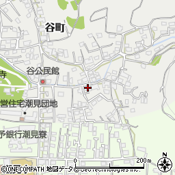 愛媛県松山市谷町8周辺の地図
