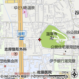 愛媛県松山市谷町40周辺の地図