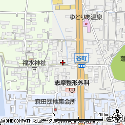 愛媛県松山市谷町70周辺の地図
