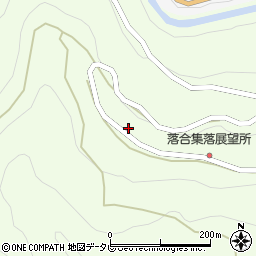 徳島県三好市東祖谷中上周辺の地図