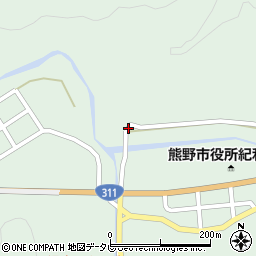 三重県熊野市紀和町板屋周辺の地図