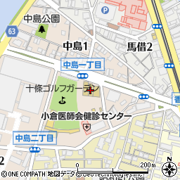 福岡県北九州市小倉北区中島周辺の地図