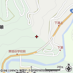 徳島県三好市東祖谷下瀬周辺の地図
