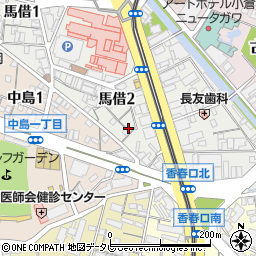 福岡県北九州市小倉北区馬借2丁目周辺の地図