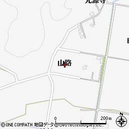 徳島県阿南市桑野町山路周辺の地図