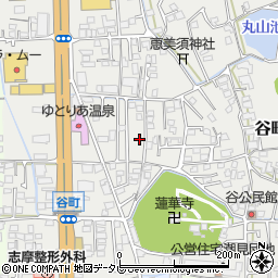 愛媛県松山市谷町182周辺の地図