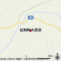三重県熊野市紀和町大栗須周辺の地図