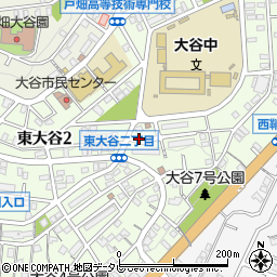 福岡県北九州市戸畑区東大谷周辺の地図