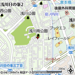 浅川南公園周辺の地図