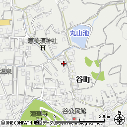 愛媛県松山市谷町377周辺の地図