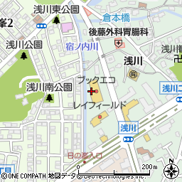 ブックエコ　浅川店周辺の地図