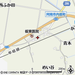 徳島県阿南市内原町筒崎5周辺の地図