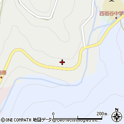 徳島県三好市西祖谷山村西岡54-2周辺の地図