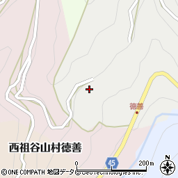 徳島県三好市西祖谷山村西岡77周辺の地図