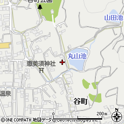 愛媛県松山市谷町386周辺の地図