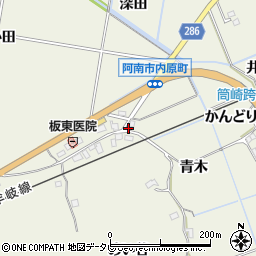 徳島県阿南市内原町筒崎周辺の地図