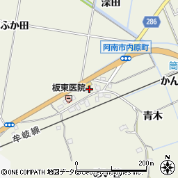徳島県阿南市内原町筒崎7周辺の地図