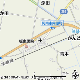 徳島県阿南市内原町筒崎25周辺の地図