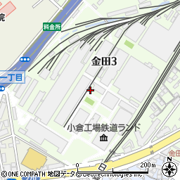 福岡県北九州市小倉北区金田周辺の地図