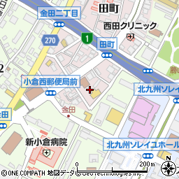 福岡県北九州市小倉北区田町14周辺の地図