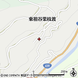 徳島県三好市東祖谷栗枝渡周辺の地図