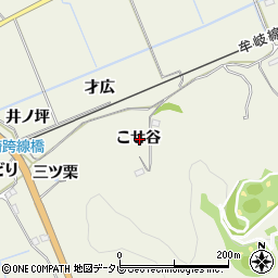 徳島県阿南市内原町こせ谷周辺の地図