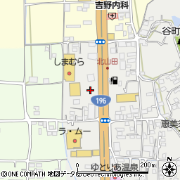 ユニクロ松山谷町店駐車場周辺の地図
