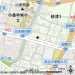 ファミリーマート小倉砂津店周辺の地図