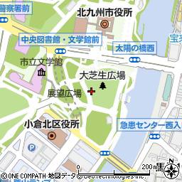 勝山公園大芝生広場周辺の地図
