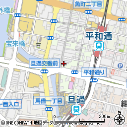 湯川鍼灸院平和通り本院周辺の地図