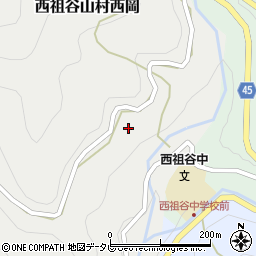 徳島県三好市西祖谷山村西岡108周辺の地図