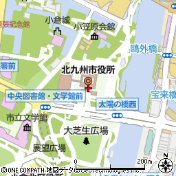 北九州市市営勝山公園地下駐車場周辺の地図
