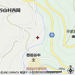 徳島県三好市西祖谷山村西岡91-4周辺の地図