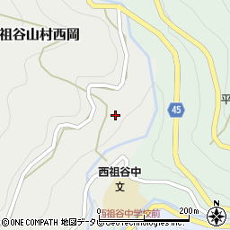 徳島県三好市西祖谷山村西岡94-1周辺の地図