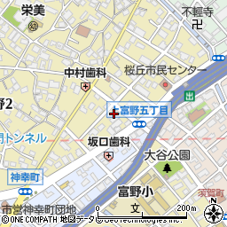 小倉上富野郵便局 ＡＴＭ周辺の地図