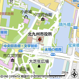 福岡銀行北九州市庁内支店 ＡＴＭ周辺の地図